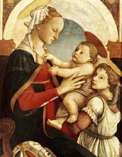 Sandro Botticelli Madonna and Child with an Angel Norge oil painting art